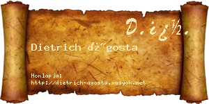 Dietrich Ágosta névjegykártya